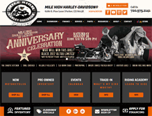 Tablet Screenshot of milehighharleyparker.com